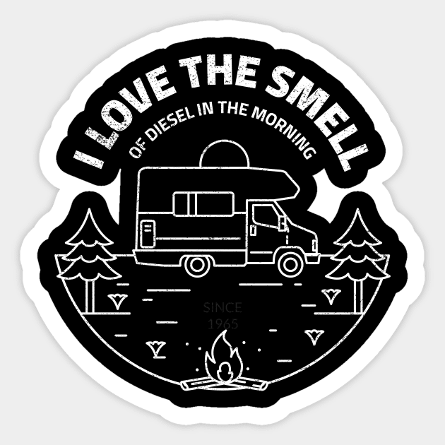 I Love The Smell Of Diesel In The Morning Great Gift For Truck Lovers Sticker by Art master